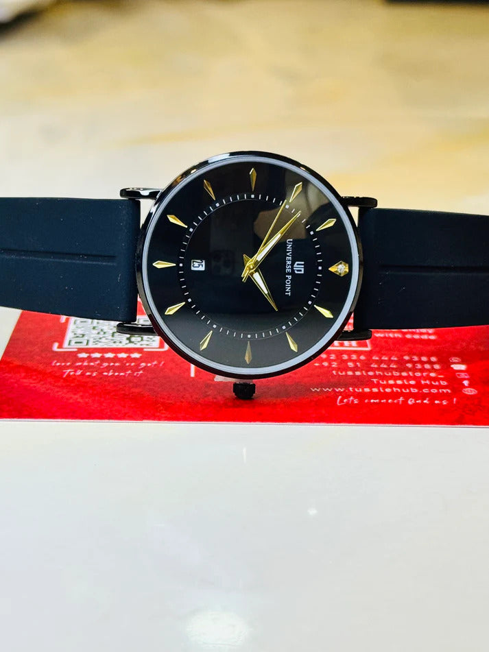 All Black Slim Balloon Universe Point Watch