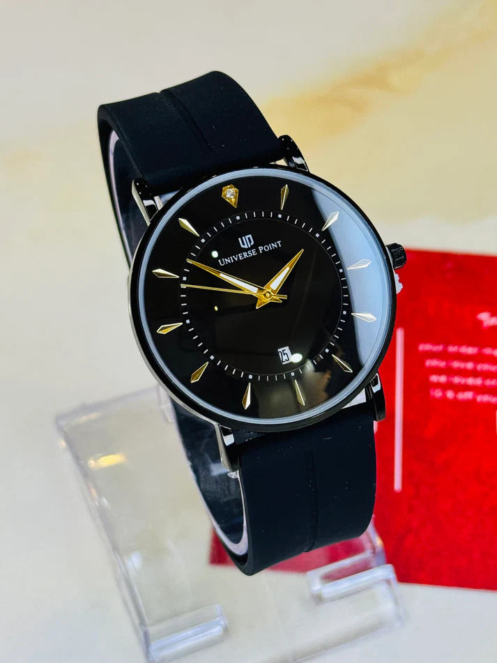All Black Slim Balloon Universe Point Watch