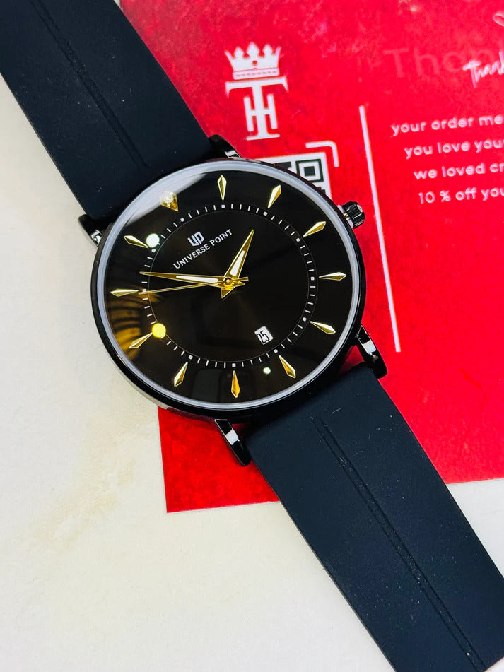 All Black Slim Balloon Universe Point Watch